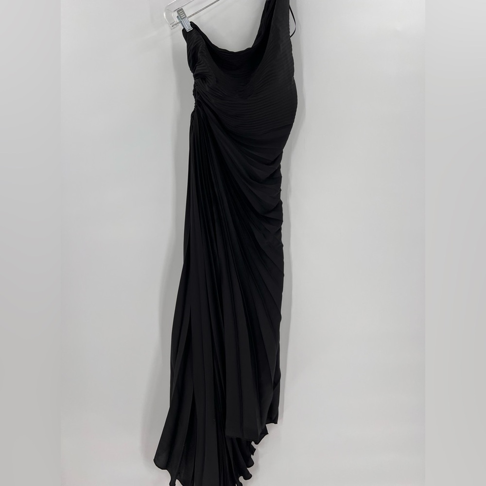 MANGO One-Shoulder Side Cutout Pleated Midi Dress size 6 - Picture 5 of 10
